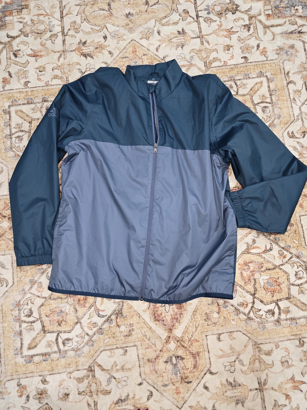 adidas Men's Two-Tone Navy and Slate Windbreaker Jacket